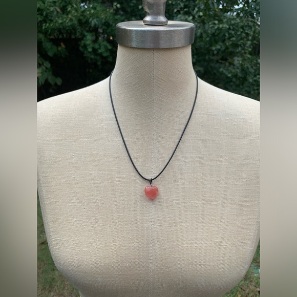 Handmade Genuine Stone Heart Amulet Necklace - Picture 10 of 10